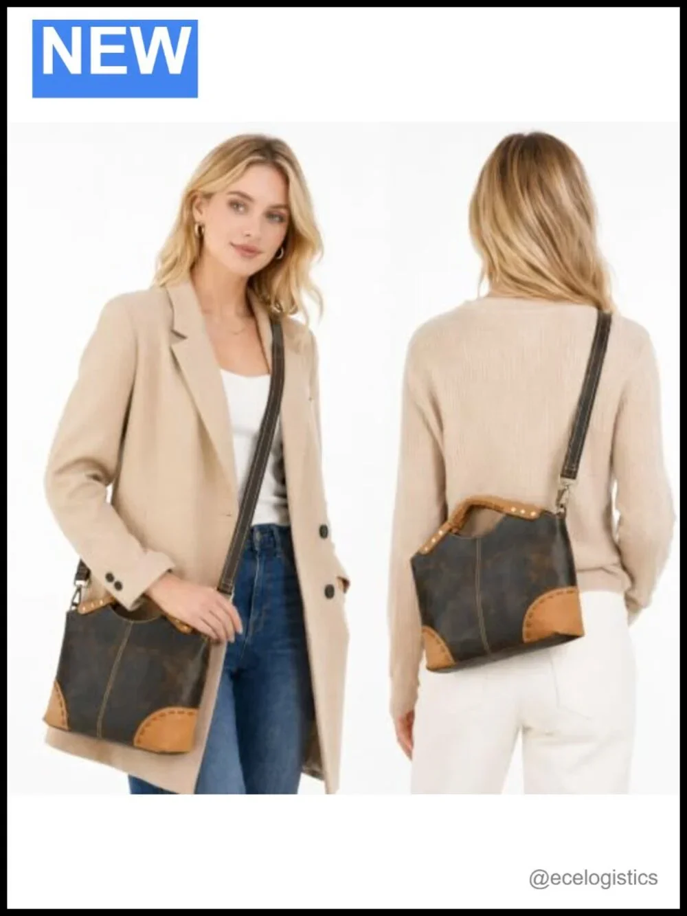 Genuine Crazy Horse Leather Satchel Handbag Crossbody Top-Handle Shoulder Bag
